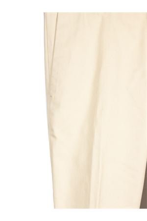 Cream white cotton blend trousers PT TORINO | COASX0Z00FWDSD750020